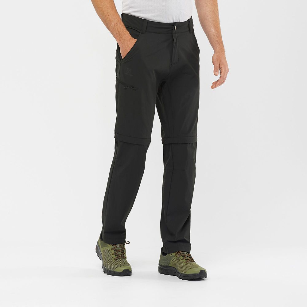 Salomon WAYFARER ZIP OFF M Pantalones Hombre - Negras - Colombia (10684-NFQA)